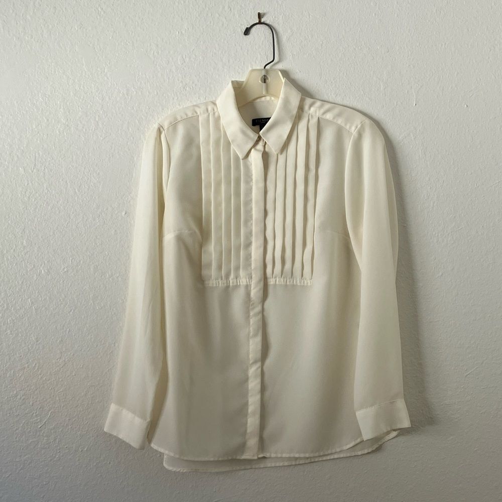 Cream Colored Talbots Blouse Top